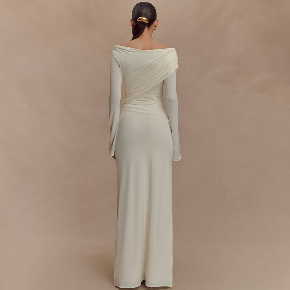 Long V-neck dress