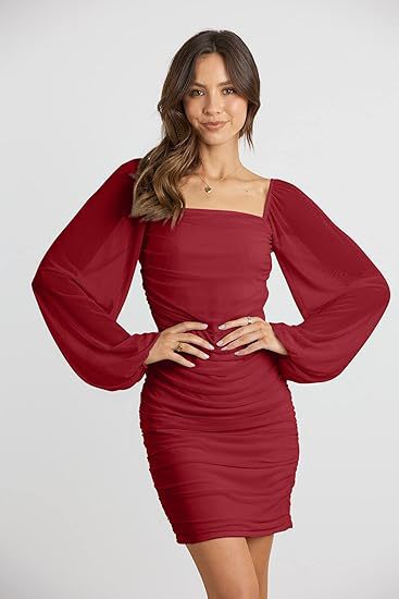 Evening dress with wide sleeves