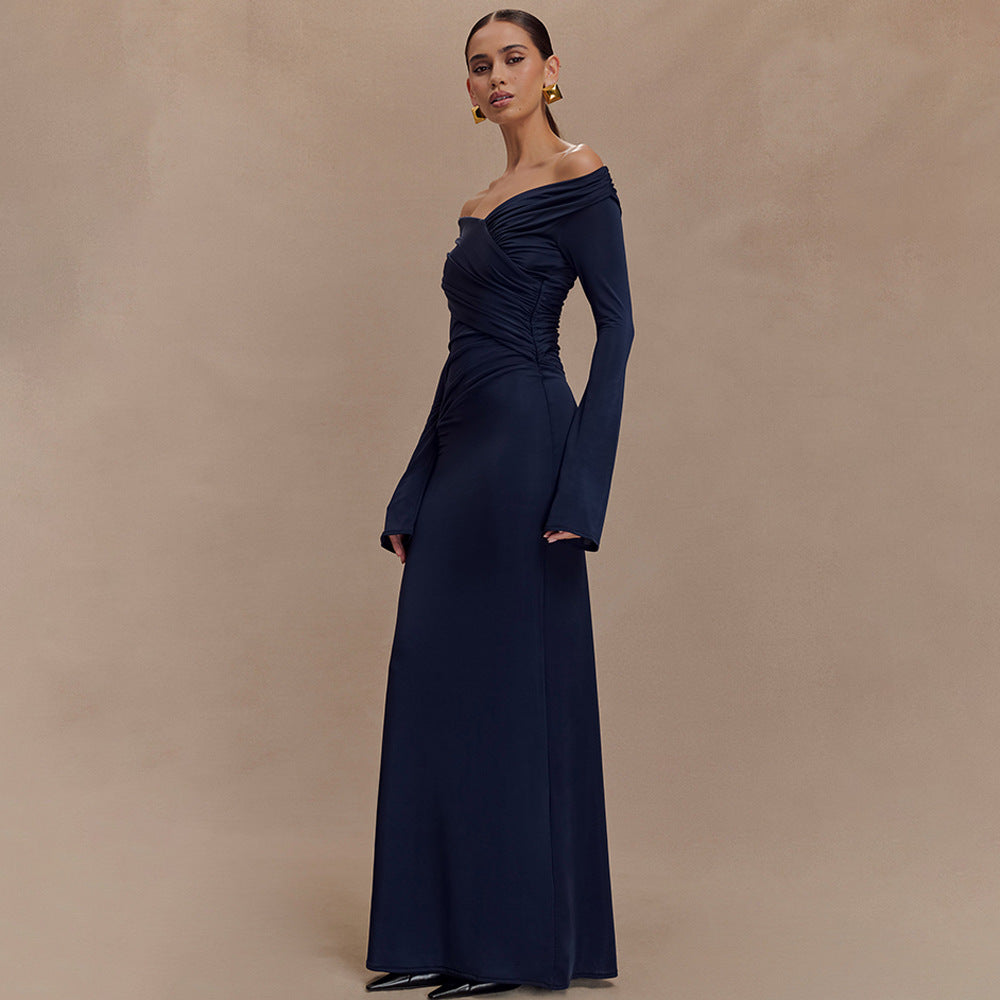 Long V-neck dress