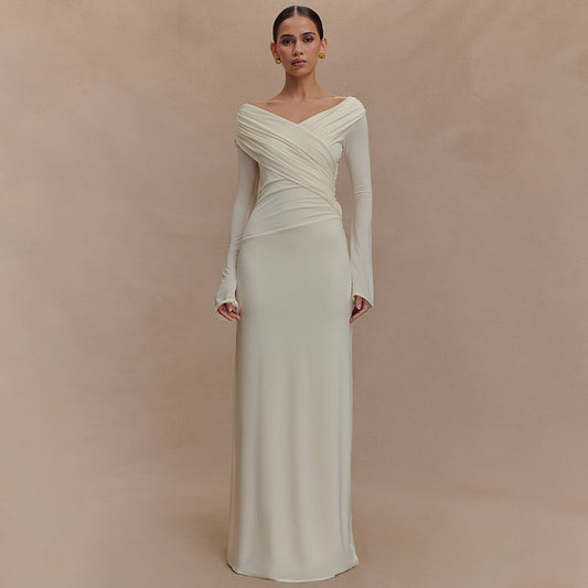 Long V-neck dress