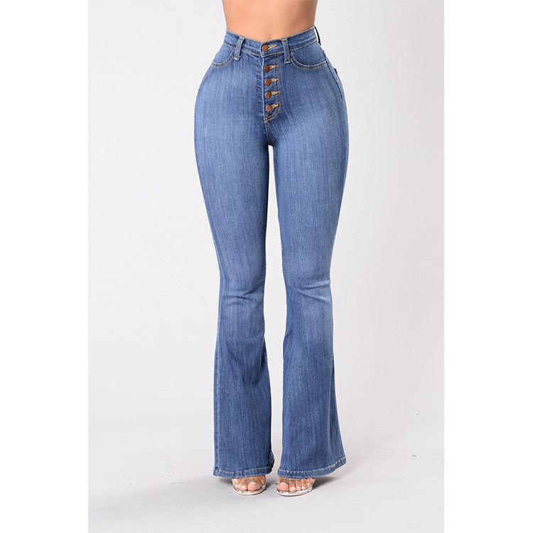 Stretch flared jeans