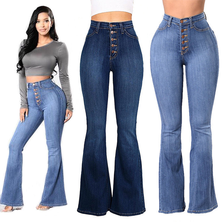 Stretch flared jeans