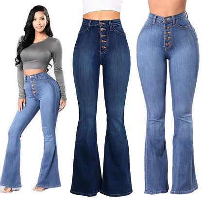 Stretch flared jeans