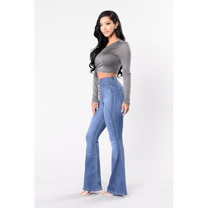Stretch flared jeans